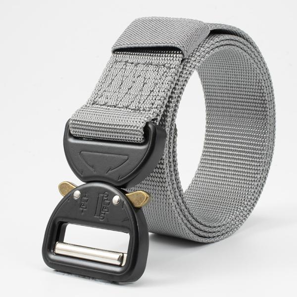 EDC Tactical Cotton Canvas Belt Metal Buckle 3.7cm Width