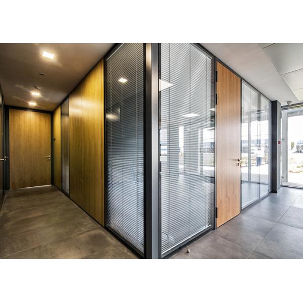 Privacy glass room diviver office divider wall with door and all fixing