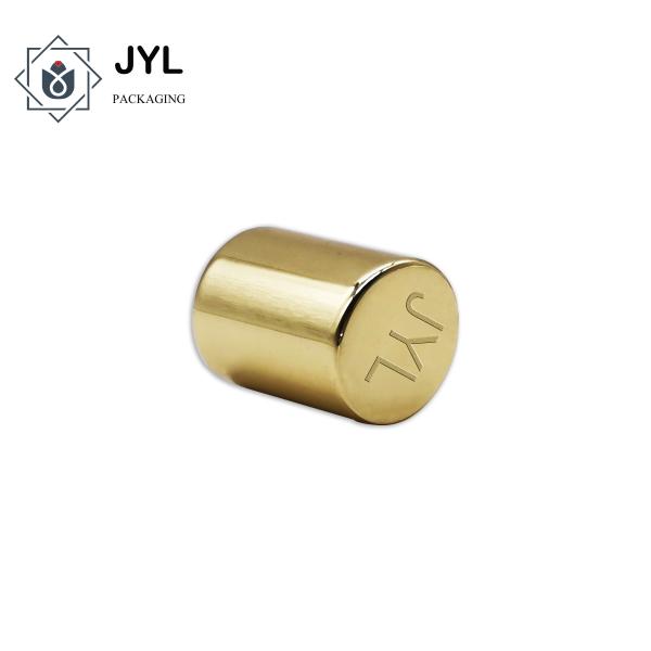 Cylindrical Zamac Perfume Bottle Lids With Personalized Text Or Logo For Niche