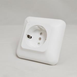 10A Type F Home Automation Plugs White Crystal Glass Panel Material