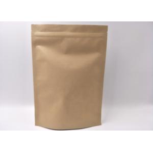 Moisture Proof Kraft Paper Stand Up Pouches Laminated PP Preserve Fragrance