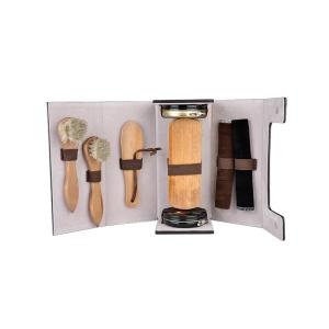 China OEM Antifouling Leather Shoe Care Kit Shine Brush Tool Multifunctional portable box on sale
