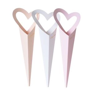 Florist Bowknot Flower Sleeve Wrapping Paper Gift Box for Recyclable Single Rose