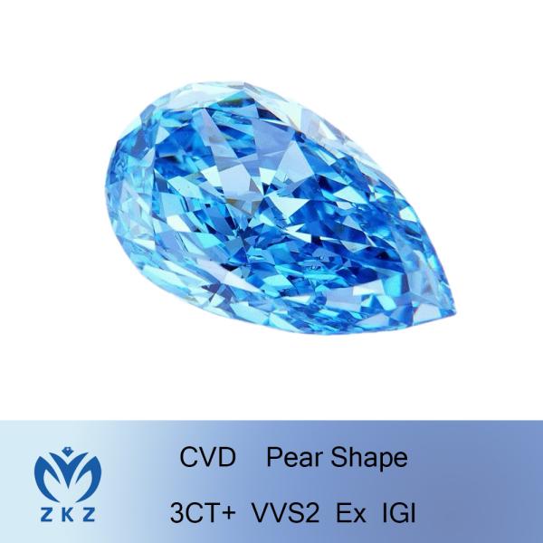 Quality 10 Mohs Pear Cut Lab Created Diamond Big Size VVS2 Clarity Grade wholesale