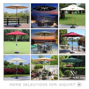 Aluminum Frame Middle Pole Beach Umbrella with Outdoor Foam Cushion and Water