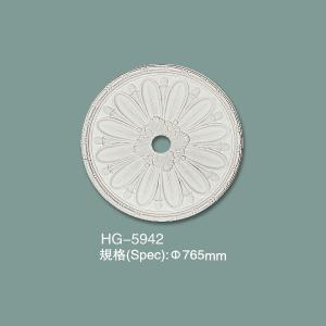 China High Density PU Medallion Molding Polyurethane Ceiling Rose HG-5942 on sale