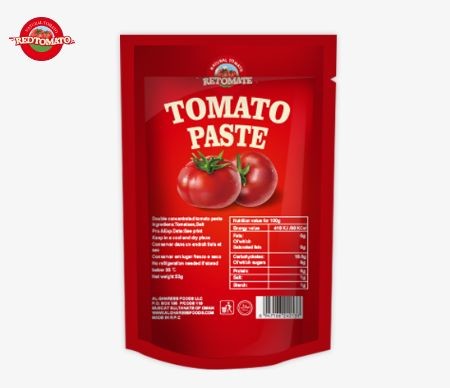 Factory-Direct Custom Printed 70g Stand-Up Pouch Bags For Tomato Sauce Paste