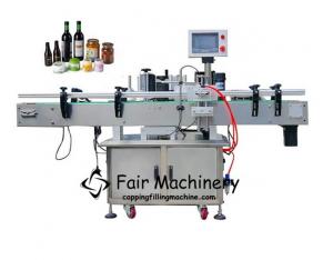 China 80PCS/min 2100W Cosmetic Labeling Machine , 0.4mpa Glass Jar Labeling Machine on sale