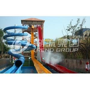 Colorful High Speed Adult Water Slide with Water Amusement Park Construction for
