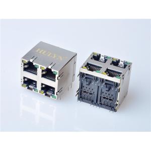 HULYN RJ45Jack, Shielded RJ45 Modular Jack Connector,with LEDs, 2x1 Ports,RJ45