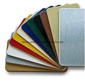 Cheap 3mm PE Aluminum Composite Panel Surface Brushed Anodized for sale