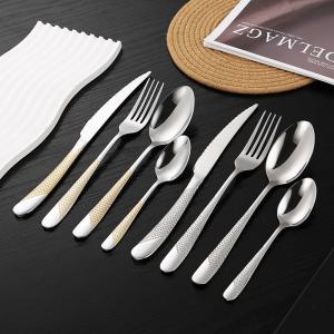Star Diamond Stainless Steel Flatware Sets Luxurious Embossed Pattern