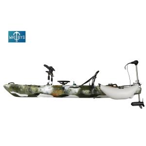 LLDPE Electric Powered Fishing Kayak With Trolling Motor For Recreation