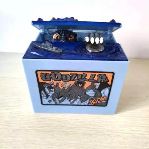 Godzilla Monster Dinosaur Moving Musical Electronic Coin Piggy Bank For Children