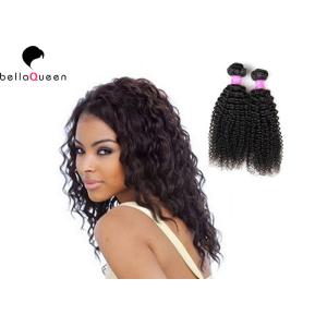 No Mix No Tangle Peruvian Human Hair  Kinky Curly Wave Hiar Weft For Ladies