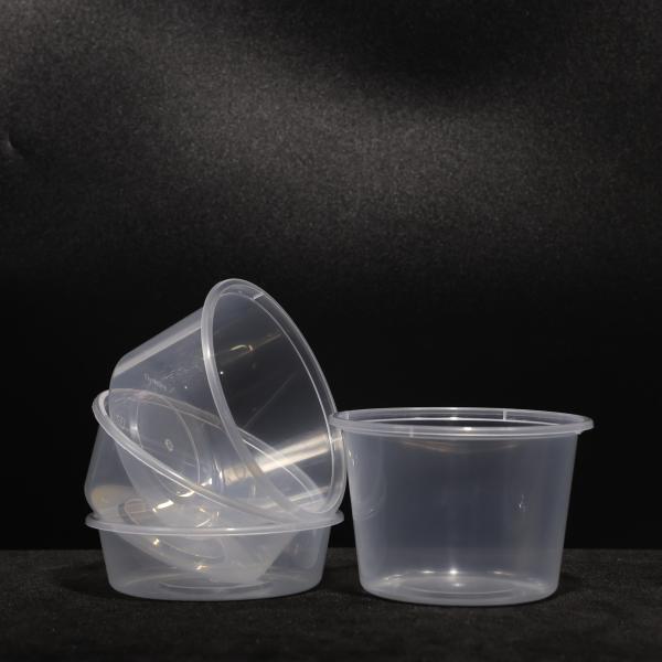 Leak Proof Microwaveable 540ml Round Stackable PP Lunch Box with Customized