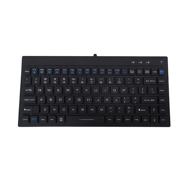 18KV ESD protected industrial keyboard with washable 88 keys and PS2 interface