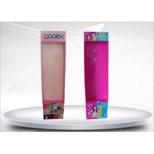 Shopping Mall Cardboard Pos Display Stands With Hooks Die Cut