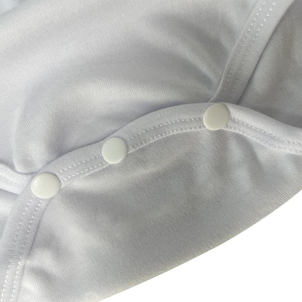 Custom Blank White Short Sleeve Sublimation Baby Romper For Sublimation Photos Printing