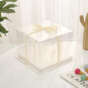 Factory Custom Eco Friendly Food Folders Box for 6 8 10 12 Inch Transparent Cake