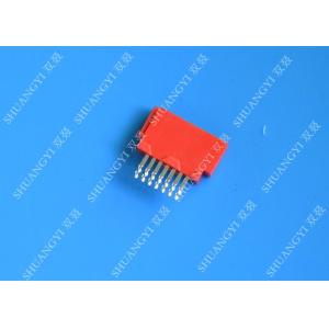 Red 1.27mm ESATA Port Connector , Crimp Type Electronics Male ESATA Connector