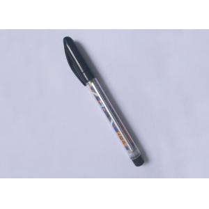 Transparent plastic banner gel ink pen in red or blue with 180mmX68mm size color