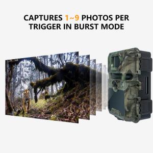 30MP Camouflage IP66 Waterproof Hunting Camera with PIR Sensor and 48pcs No Glow