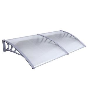 Soundproof PC Door Canopy , Clear Polycarbonate Awning Long Life Span