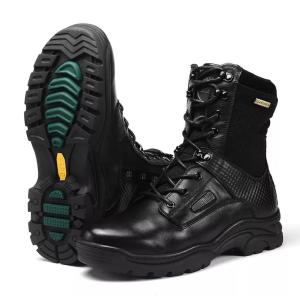 High-quality men's waterproof shoes mid-tube wear-resistant cowhide tactical