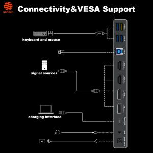 Black Color 23.8 Inch Gaming Monitor IPS Panel 180Hz RGB Lighting 99% SRGB PC