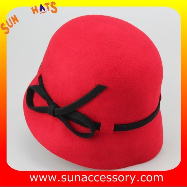 Vintage hot sale cloche hats for ladies,100% Australia wool felt hats for women