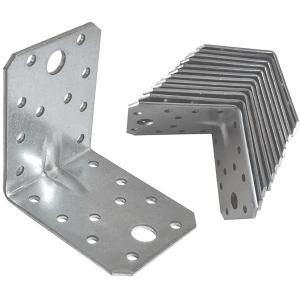Silver 70 x 70 x 55 x 2.5mm Corner Angle Connecting Braces Plates Beading Heavy Duty Timber L Joining Brackets