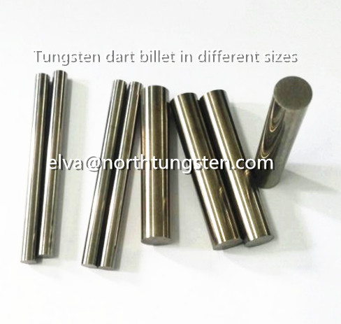 Quality Tungsten nickle copper alloy dart billet, blank rod, blank bar, tungsten cylinder wholesale