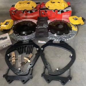 Jekit 4 Pots Red 360x28mm Dual Rear Caliper Kit Grey Cast Iron HT250 Disc