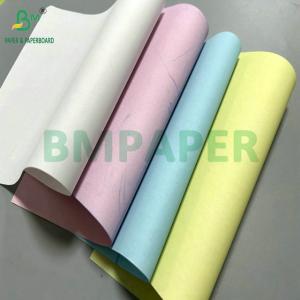 50gsm 60gsm 8.5" x 14" Pink Blue Color Carbonless Paper For Delivery receipt