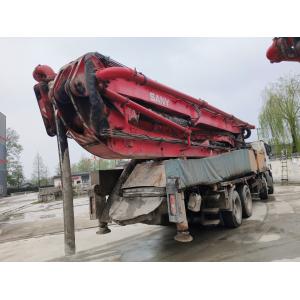 Red and Yellow SANY 56M Mobile Concrete Pump Total Weight 34600kgs for Stable