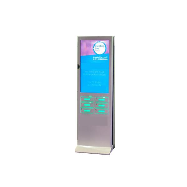 Advertising Public Coin Operated Multi Cell Phone Charging Kiosk With Safe Lock