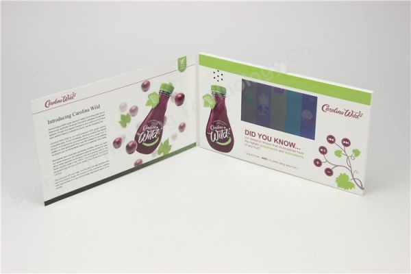 Quality 5.0  inch lcd video brochure card for marketing compaign,LCD video booklet invitation card wholesale