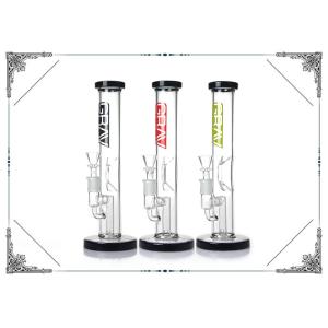 China Grav Straight Glass Water pipes Tube With Six-lines Perc Thick Ingot Ice Catcher Bongs on sale