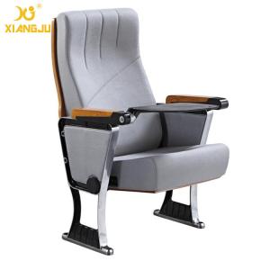 Cheap Upholstered Foldable Auditorium Theater Seating With Writing Pad for Conference Hall for sale