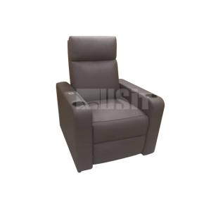 China Synthetic Leather Home Theater Recliner Chair With Cup Holder Storage on sale