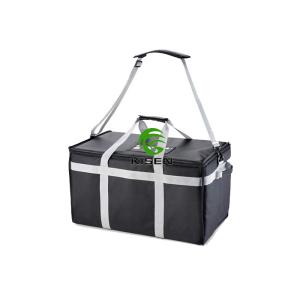 Hot / Cold Thermal Insulated Cooler Bags For Food Delivery Zippered Large Capacity