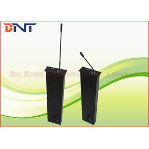 Matte Black Aluminum LCD Motorized Lift , Conference Audio System Microphone