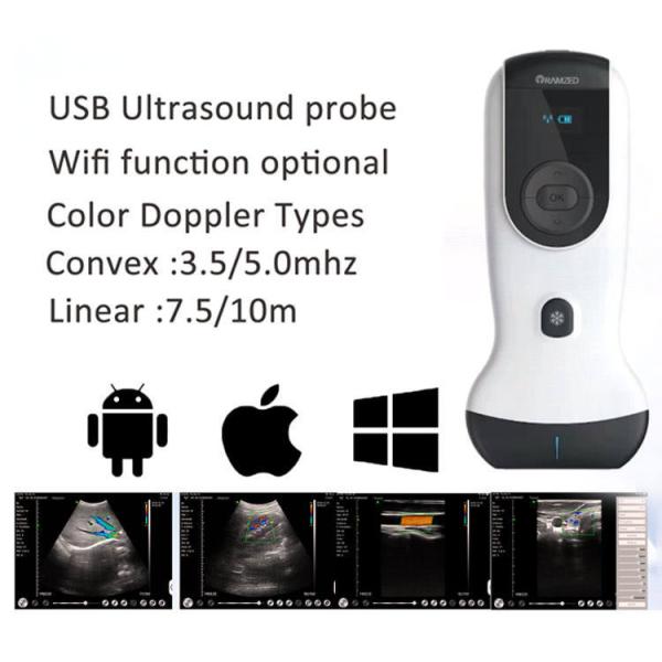 LUSONIC Portable Ultrasound Device for B/C Mode and Spectral Doppler Aesthetic Medicine Equipment with Full HD Resolution