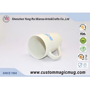 White Porcelain Big Temperature Sensitive Coffee Mugs Personalized