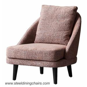 Deep Seat Indoor SGS 85cm Upholstered Dining Chairs With Metal Legs