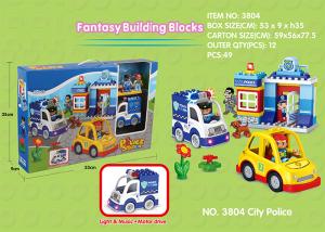 Cheap Fire Station Building Blocks Educational Toys W / Functions For Age 3 Years Kids 49Pcs for sale