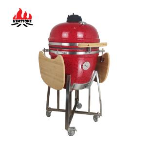 KIMSTONE Kamado Smoker 21inch Red and Black