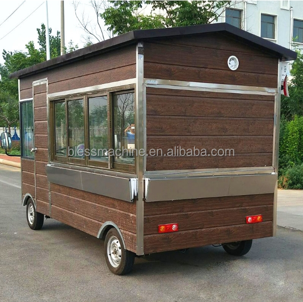 Three-Wheel Dining Cart for Serving Snacks Milk Tea Cold Drinks Fried String and More