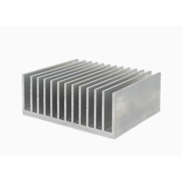 6063 Silvery Anodized Aluminum High Power Heat Sink Extrusion Profiles With CNC